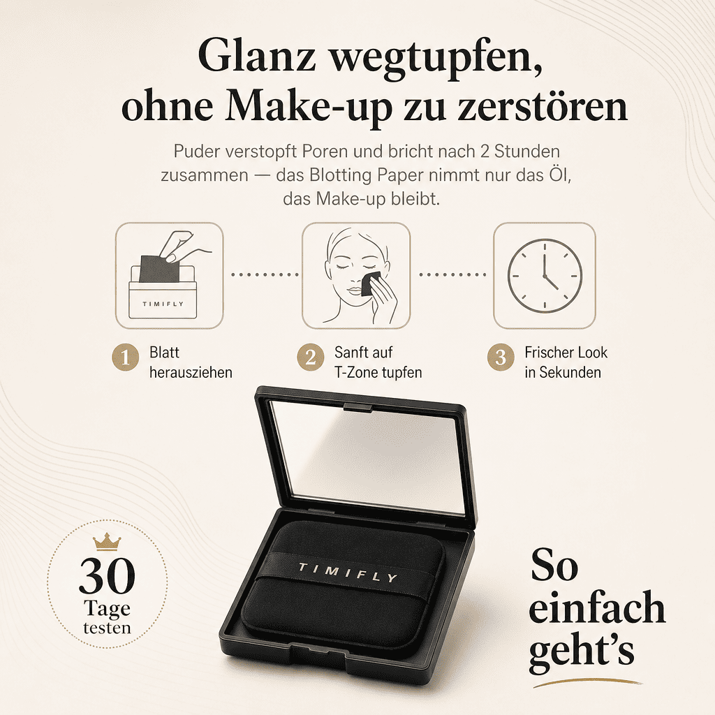 ECHANTÉ TIMIFLY™ Blotting Paper für ölige Haut und T-Zone